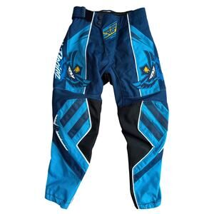 Fly Racing F-16 Motocross Motorcycle Riding Pants Youth Size 22 Blue Navy